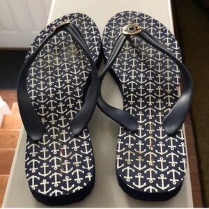 Tommy Hilfiger Navy Anchor Sandals